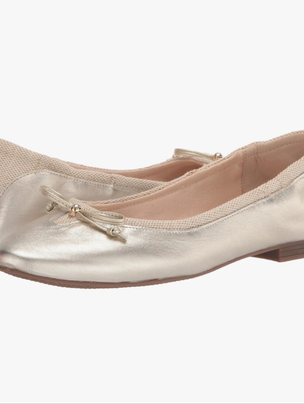 Cole Haan Neutral Leather Ballet Flats - Light Beige
